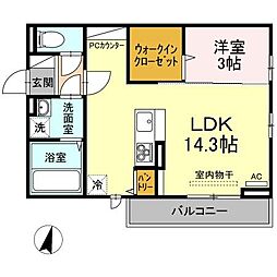 アルデバラン 1LDKの間取図画像