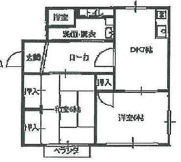 江内田ハイツ 201｜佐賀県鳥栖市曽根崎町(賃貸アパート2DK・2階・42.70㎡)の写真 その2