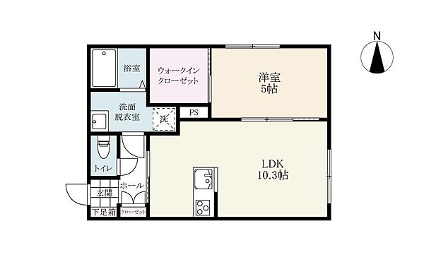 K-idealTOSUII B103｜佐賀県鳥栖市田代外町(賃貸アパート1LDK・1階・39.75㎡)の写真 その2