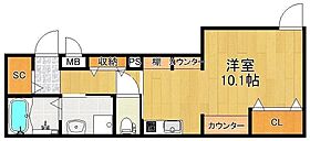 IF Airy court 103 ｜ 佐賀県鳥栖市桜町（賃貸アパート1R・1階・30.38㎡） その2