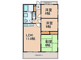 サンヒルズマンション 301 ｜ 佐賀県鳥栖市藤木町（賃貸マンション3LDK・3階・66.24㎡） その2