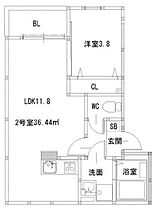 リタリッチ鳥栖壱番館 102 ｜ 佐賀県鳥栖市田代外町（賃貸アパート1LDK・1階・36.44㎡） その2