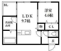 カポラボーロ 202 ｜ 佐賀県鳥栖市原町（賃貸アパート1LDK・2階・36.43㎡） その2