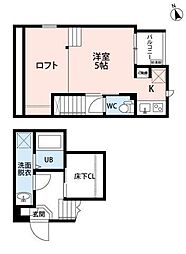 CB基山パッセル 1階1Kの間取り