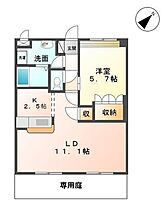 スクエアガーデン　あさひ 105 ｜ 佐賀県鳥栖市村田町（賃貸アパート1LDK・1階・44.96㎡） その2