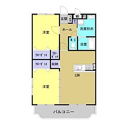 ヌーベルシェトワ6 2LDKの間取図画像