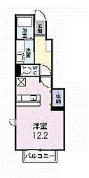 カームミナミ3 ワンルームの間取図画像