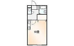 フラワーフレンドリーマンションB ワンルームの間取図画像
