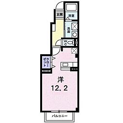 アヴェニールA 1Kの間取図画像
