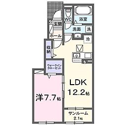 ハピネスVI 1LDKの間取図画像