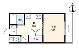 エクセル・N 1Kの間取図画像