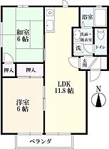 ファミール右原 201 ｜ 佐賀県神埼市神埼町鶴（賃貸アパート2LDK・2階・50.30㎡） その2