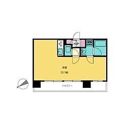 シティタワー新宿 ワンルームの間取図画像