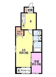 ノースティアラ 2Kの間取図画像