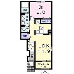 グレースA 1LDKの間取図画像
