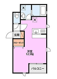 Common中木戸 ワンルームの間取図画像
