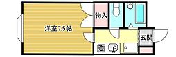 セクターズコート 1Kの間取図画像