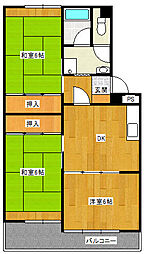 ハイネスイトウ 3DKの間取図画像