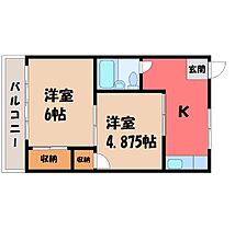 栃木県宇都宮市岩曽町（賃貸アパート2K・2階・33.12㎡） その2