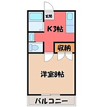 栃木県宇都宮市平松本町（賃貸アパート1K・1階・26.50㎡） その2