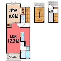 栃木県宇都宮市竹林町（賃貸アパート1LDK・3階・52.99㎡） その2