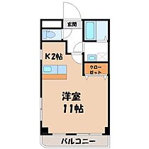 栃木県宇都宮市下栗町（賃貸マンション1R・3階・39.00㎡） その2