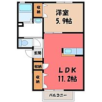 サニーコートダイドー N  ｜ 栃木県宇都宮市宝木町2丁目（賃貸アパート1LDK・1階・42.72㎡） その2