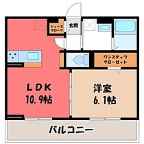 栃木県宇都宮市中今泉3丁目（賃貸アパート1LDK・3階・40.05㎡） その2