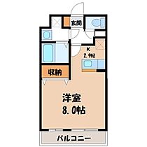 栃木県宇都宮市下岡本町（賃貸アパート1K・1階・28.70㎡） その2