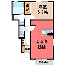 フォレストガーデン B  ｜ 栃木県宇都宮市今泉町（賃貸アパート1LDK・1階・45.33㎡） その2