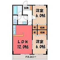 シャルムレジデンス御幸ヶ原  ｜ 栃木県宇都宮市御幸ケ原町（賃貸マンション2LDK・5階・57.00㎡） その2