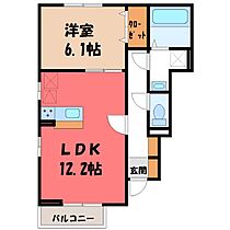 アヴニール  ｜ 栃木県鹿沼市緑町3丁目（賃貸アパート1LDK・1階・45.33㎡） その2