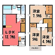 ヴィラ・グリュック A  ｜ 栃木県宇都宮市竹林町（賃貸一戸建3LDK・1階・73.28㎡） その2