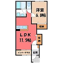 ルピナス (Lupinus)  ｜ 栃木県鹿沼市緑町3丁目（賃貸アパート1LDK・1階・44.95㎡） その2