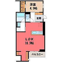 TORISIAS南大通り  ｜ 栃木県宇都宮市南大通り4丁目（賃貸アパート1LDK・2階・52.40㎡） その2