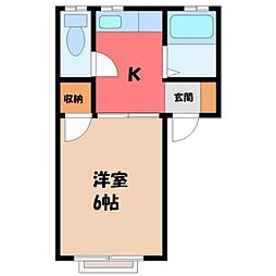 メゾン・ロイヤルたけばやし 1Kの間取図画像