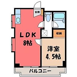 JR日光線 鶴田駅 徒歩10分 4階/-