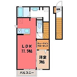 クレイン1 1LDKの間取図画像