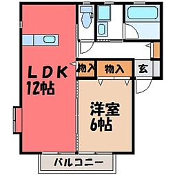 モア・ブライト3 1LDKの間取図画像
