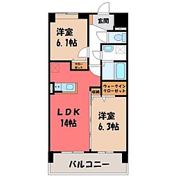 MTクリアネス 2LDKの間取図画像