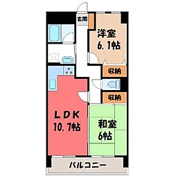 ケルムスコットコート 2LDKの間取図画像