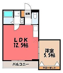 Villa Poire 1LDKの間取図画像