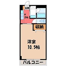 エルハイツ川田 1Kの間取図画像