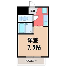 エクセレントハイツ 1Kの間取図画像