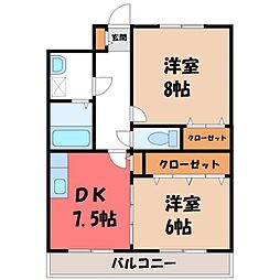 ピソ・ベルデ 2DKの間取図画像