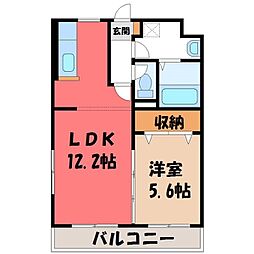 フォレストステージ2 1LDKの間取図画像