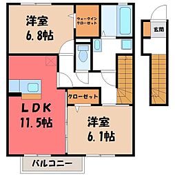 JR東北本線 岡本駅 徒歩21分 2階/-