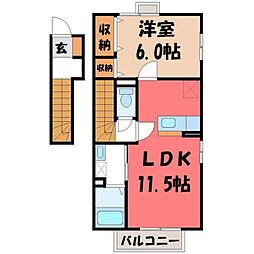 グリーンハイツ 1LDKの間取図画像