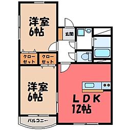 VILLAソレイユ 2LDKの間取図画像