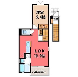ニューオールリバー 1LDKの間取図画像